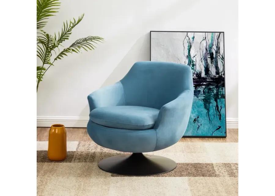 Citrine Velvet Swivel Chair