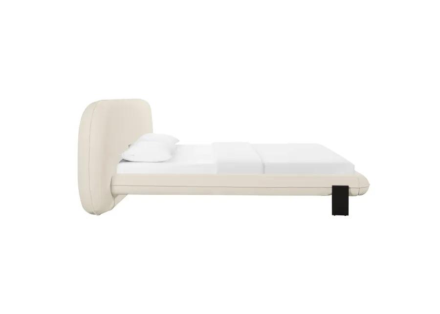 Ophelia Cream Faux Wool Queen Bed