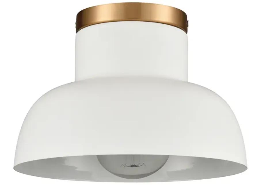 Lewellen 10'' Wide 1-Light Semi Flush Mount - Matte White