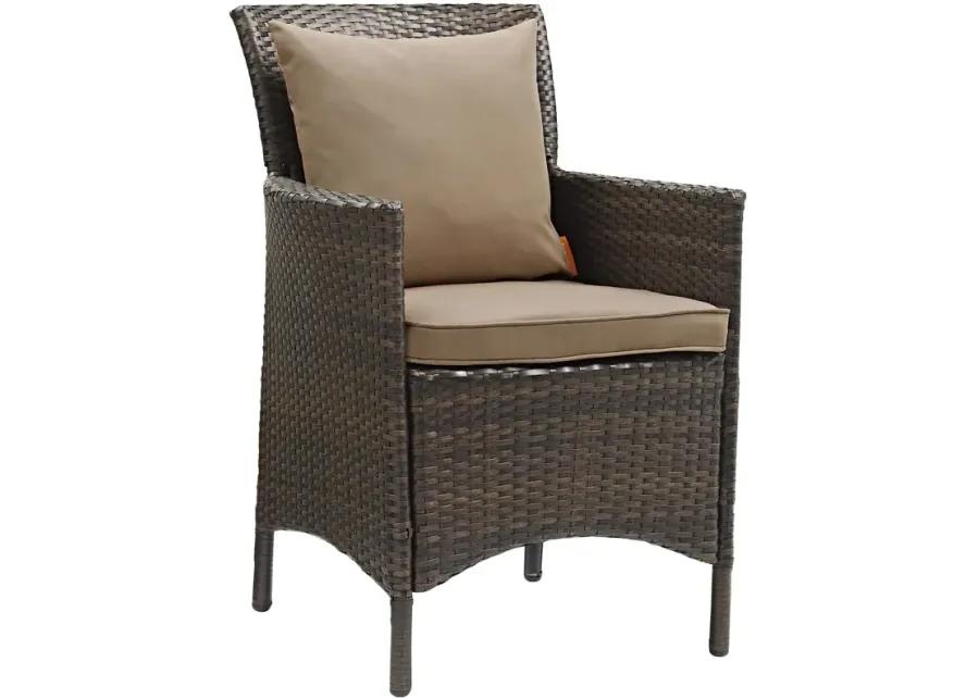 Conduit Outdoor Patio Wicker Rattan Dining Armchair Set of 4