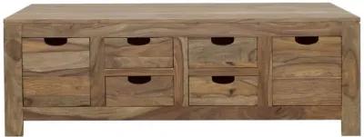 Esther 6-drawer Storage Coffee Table Natural Sheesham