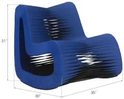 seat belt rocking chair, blue/black