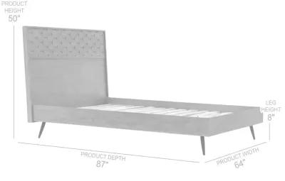 Makena Queen Platform Bed Frame in Grey Acacia Wood