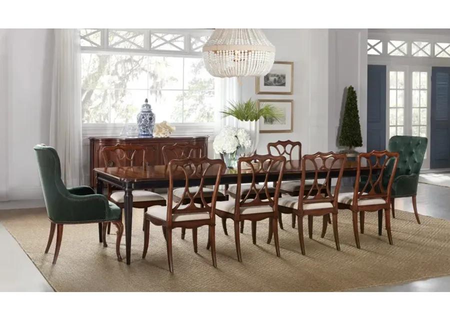 Charleston Rectangle Leg Dining Table w-2-22in leaves