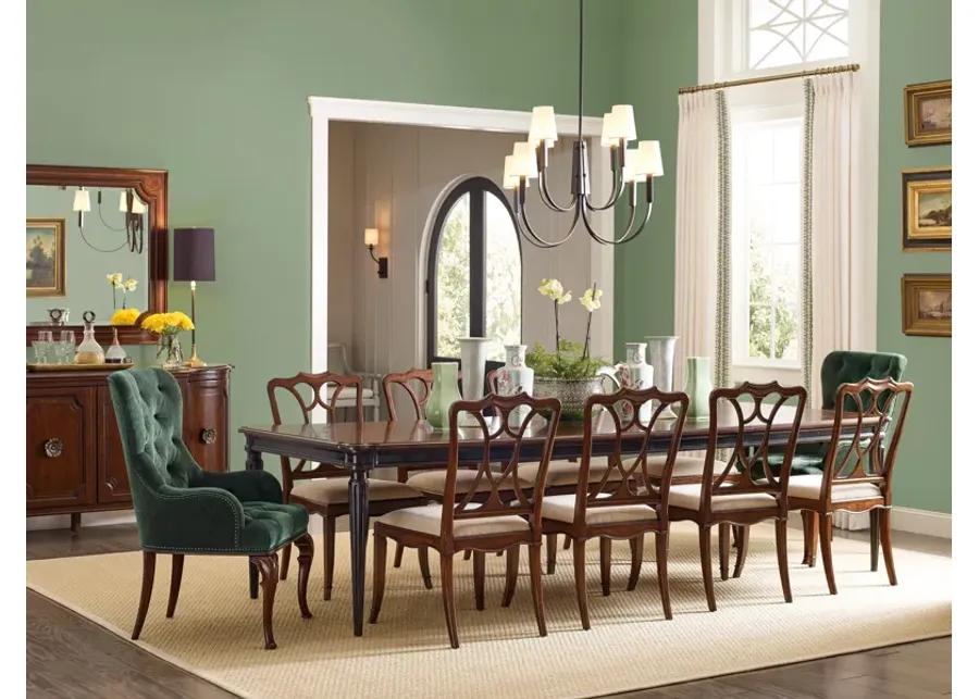 Charleston Rectangle Leg Dining Table w-2-22in leaves