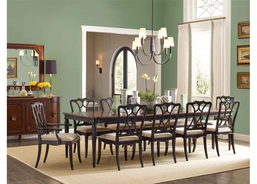 Charleston Rectangle Leg Dining Table w-2-22in leaves