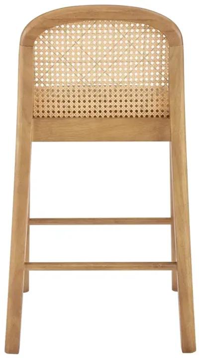 Donna KD PU Rattan Counter Stool, Borneo Chocolate