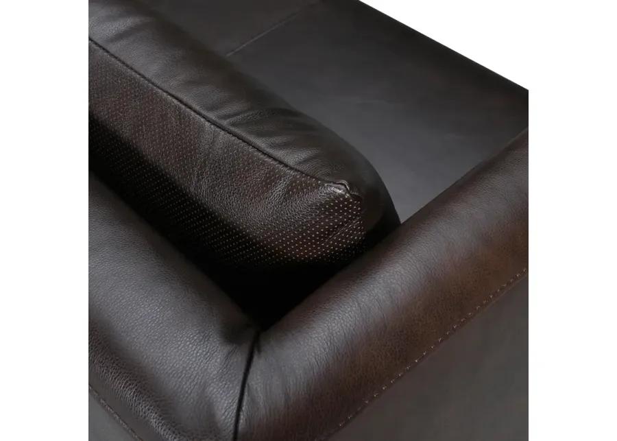 Vincenza 85" Dark Brown Leather Sofa