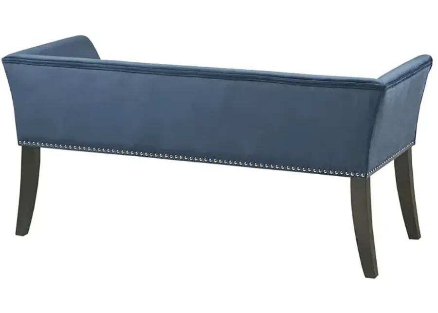 Madison Park Welburn Blue Accent Bench