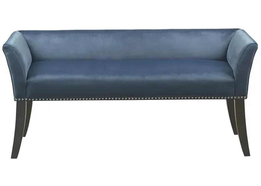 Madison Park Welburn Blue Accent Bench