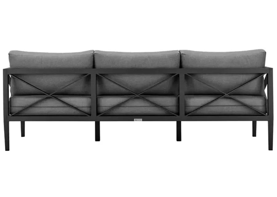 Sonoma Outdoor 4 piece Set in Dark Grey Finish and Dark Grey Cushions