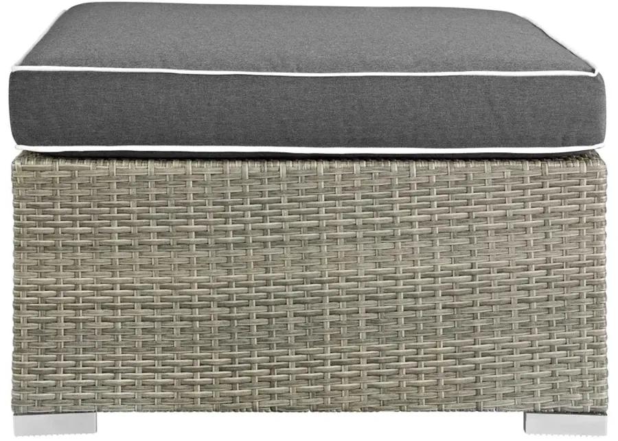 Repose Outdoor Patio Upholstered Fabric Ottoman