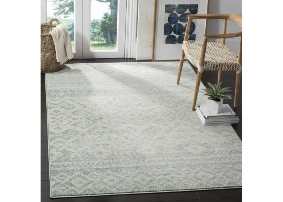 Adirondack Contemporary Slate / Ivory 5'-1" X 7'-6" Powerloomed Rug