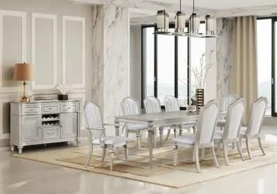 Evangeline Rectangular Dining Table with Extension Leaf Silver Oak