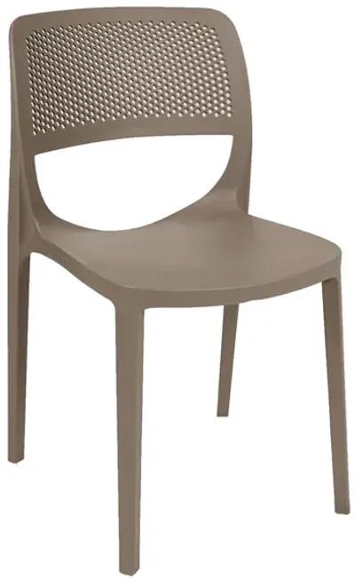 Mila Set of 4 Stackable Side Chair-Cappuccino