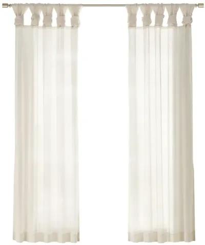 Madison Park Ceres Ivory Twisted Tab Voile Sheer Window Pair