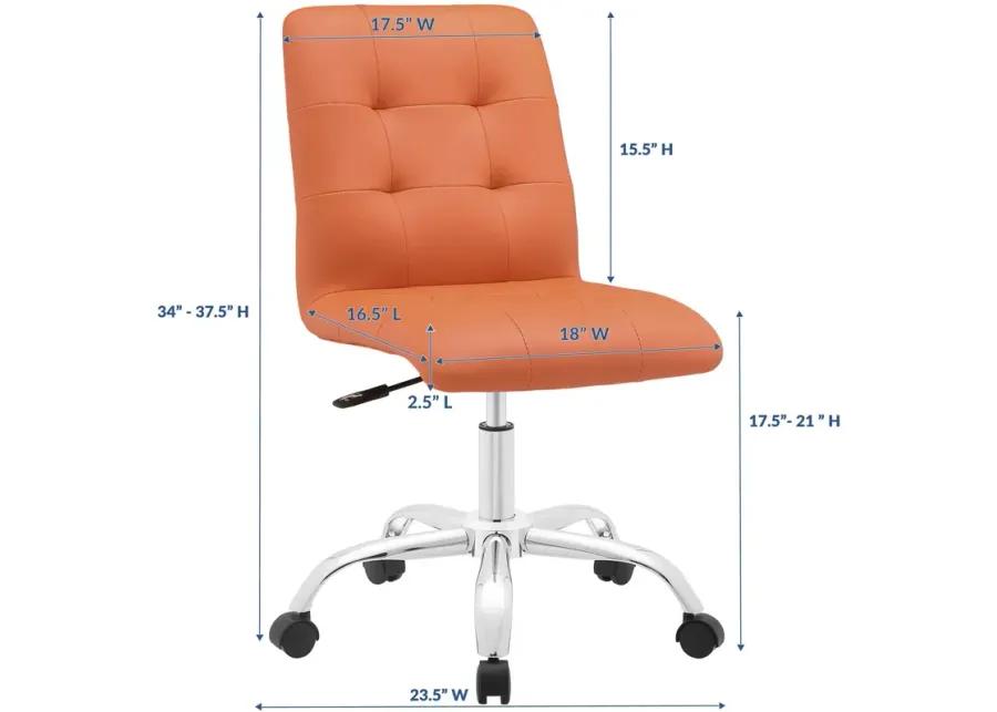 Prim Armless Mid Back Office Chair