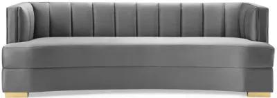 Encompass Channel Tufted Performance Velvet Curved Sofa