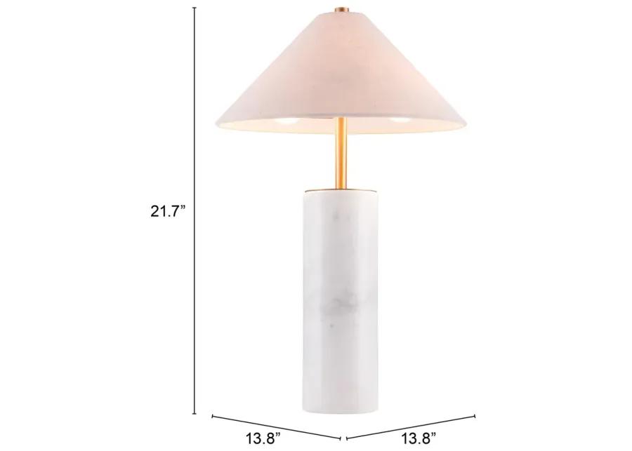 Ciara Table Lamp Beige & White