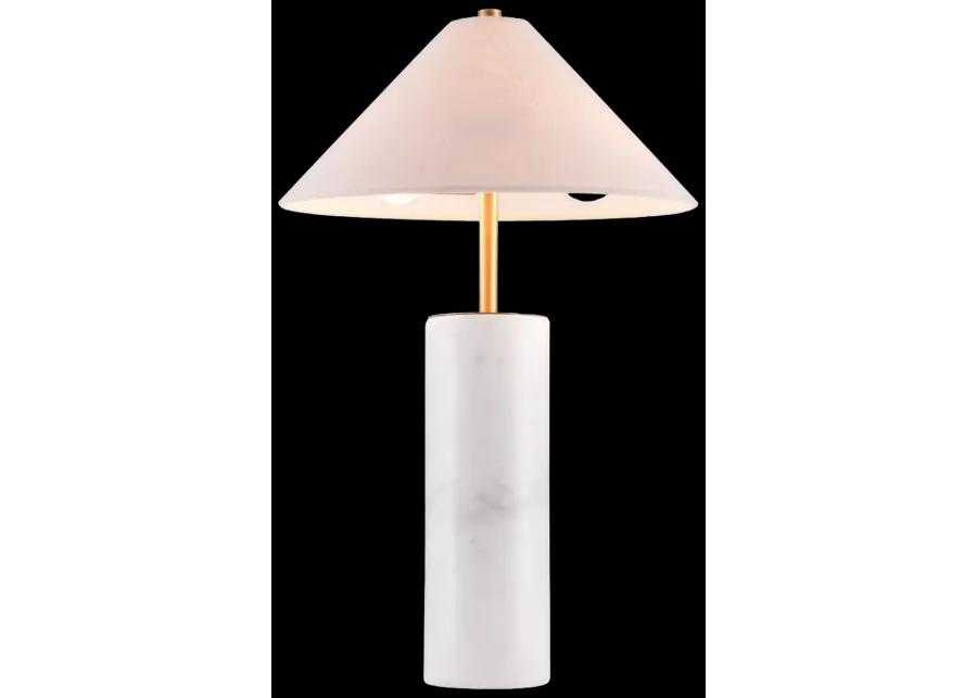 Ciara Table Lamp Beige & White