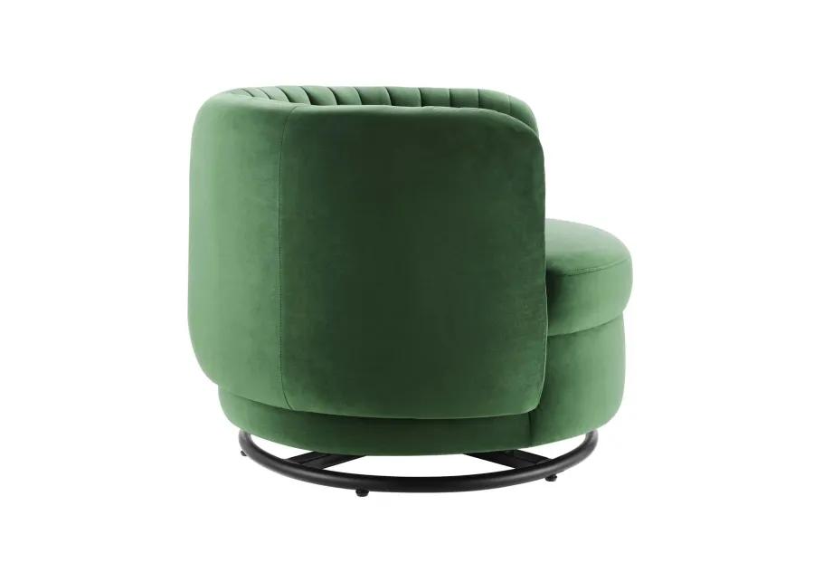 Embrace Tufted Performance Velvet Performance Velvet Swivel Chair