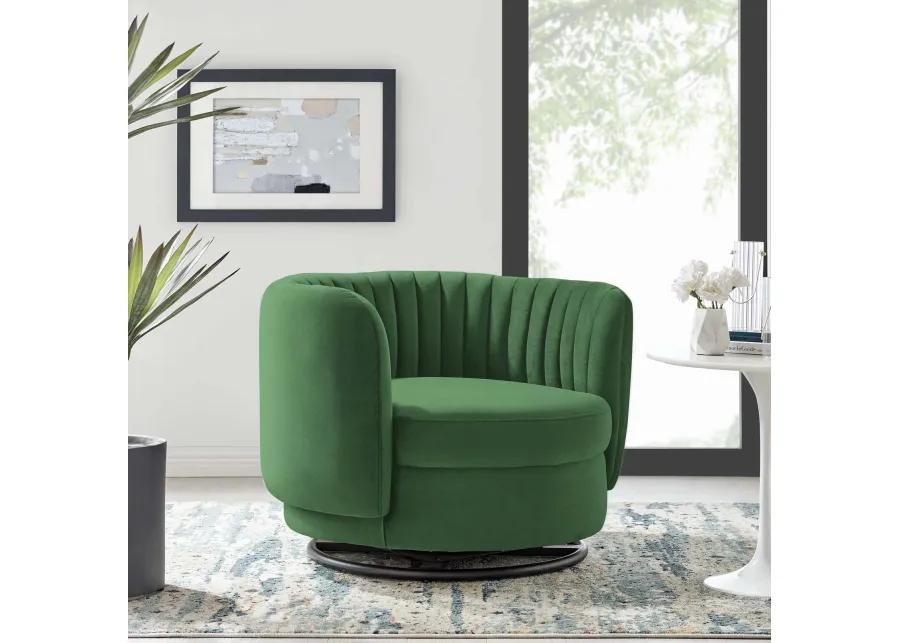 Embrace Tufted Performance Velvet Performance Velvet Swivel Chair