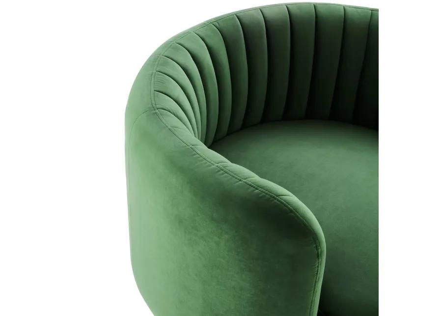 Embrace Tufted Performance Velvet Performance Velvet Swivel Chair