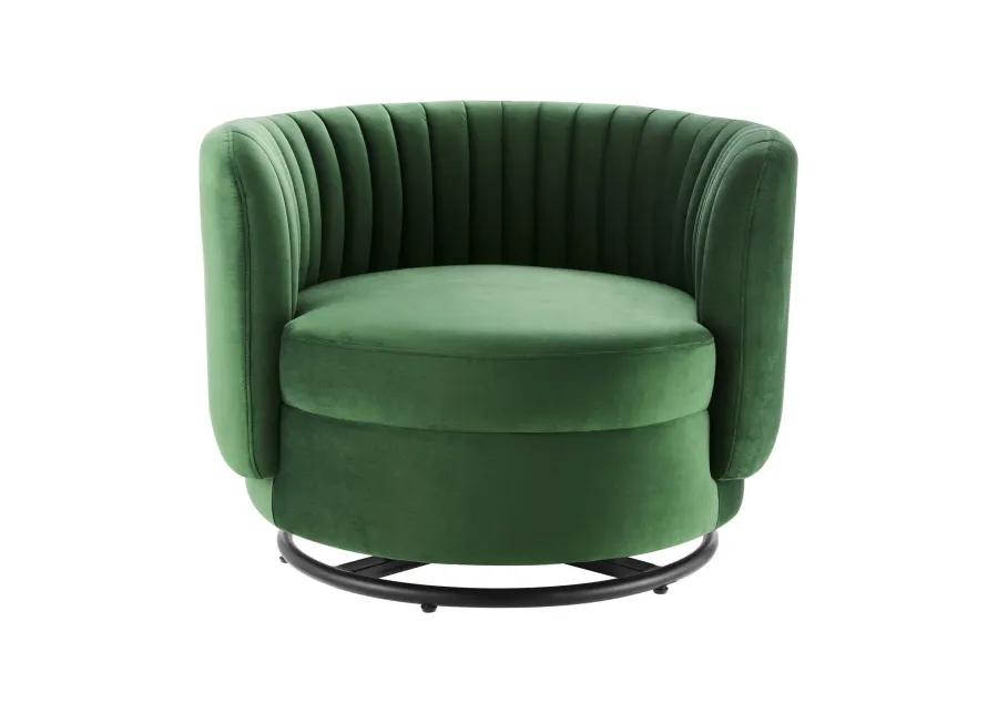 Embrace Tufted Performance Velvet Performance Velvet Swivel Chair