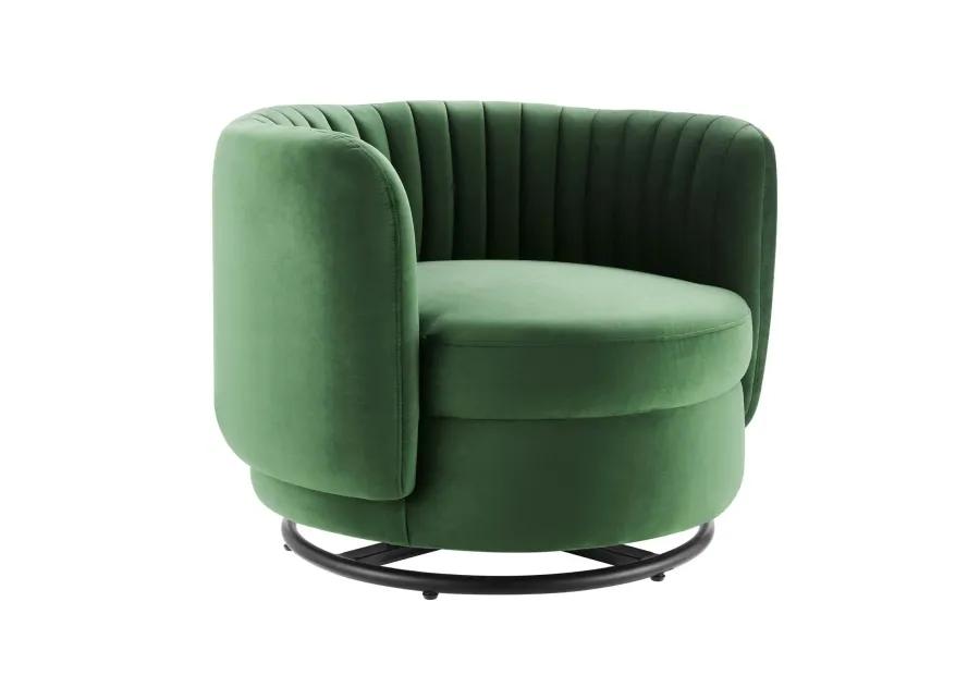 Embrace Tufted Performance Velvet Performance Velvet Swivel Chair