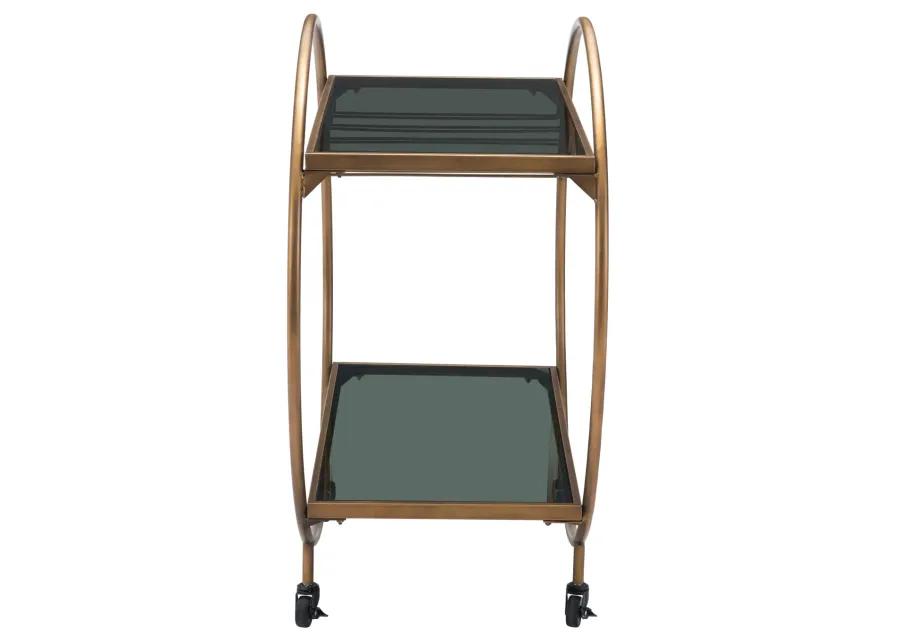 Arc Bar Cart Brass & Black