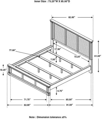 Hillcrest California King Panel Bed White