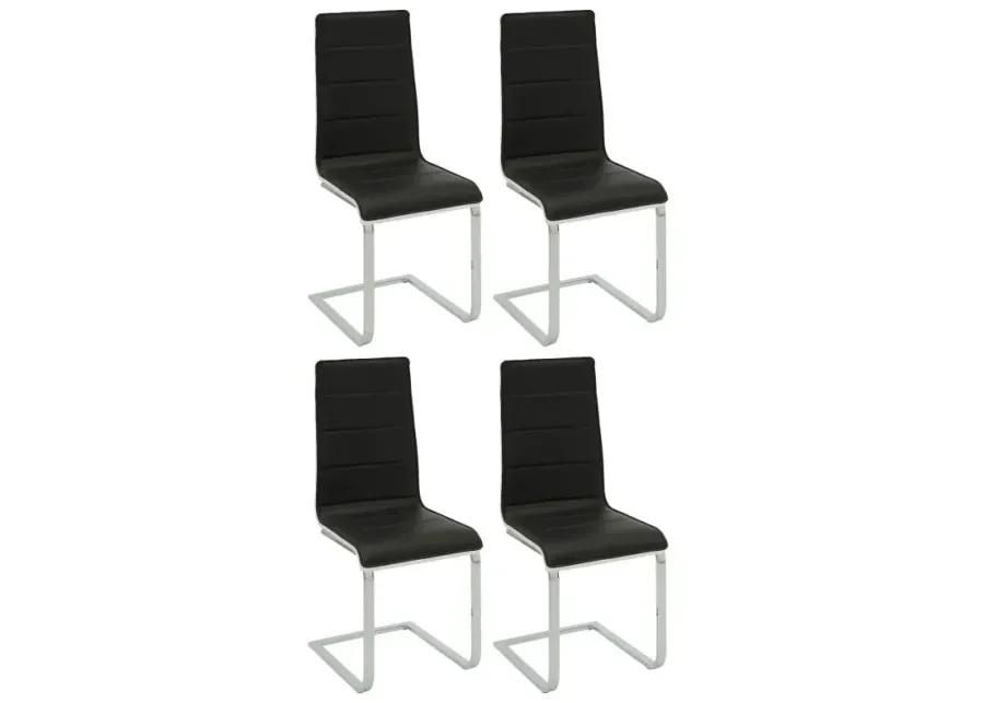 Broderick Upholstered Side Chairs Black and White (Set of 4)