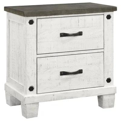 Lilith 5-piece Queen Bedroom Set Distressed Grey and White