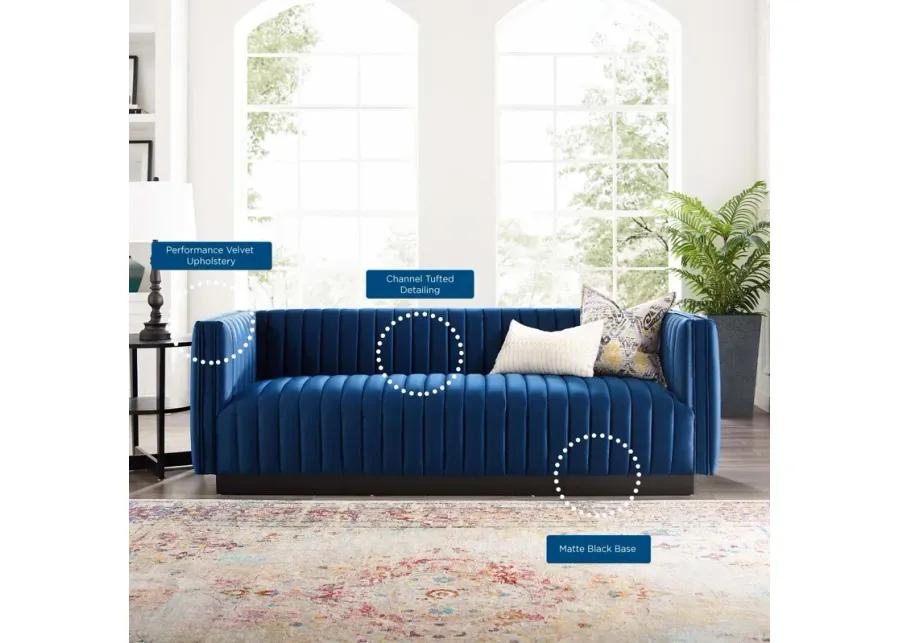 Conjure Channel Tufted Velvet Sofa