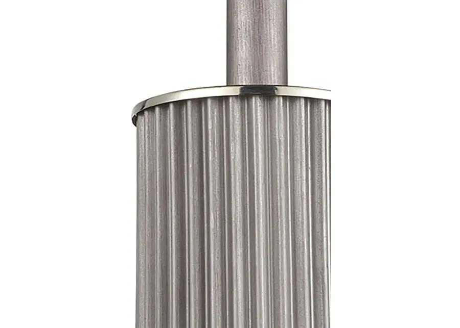 Corrugated Steel 6" Wide 1-Light Mini Pendant - Weathered Zinc