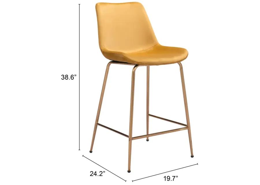 Tony Counter Stool Yellow & Gold