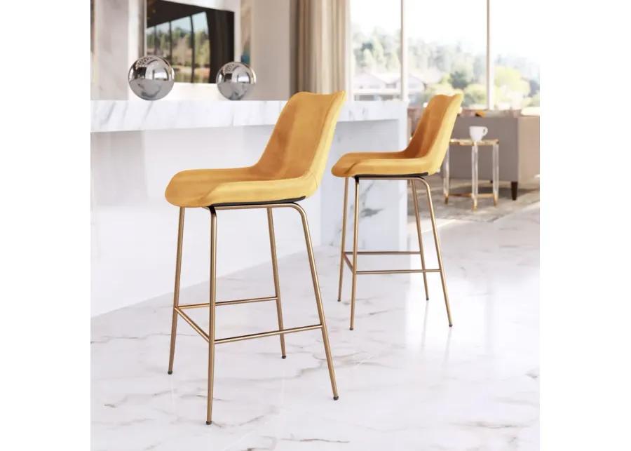 Tony Counter Stool Yellow & Gold