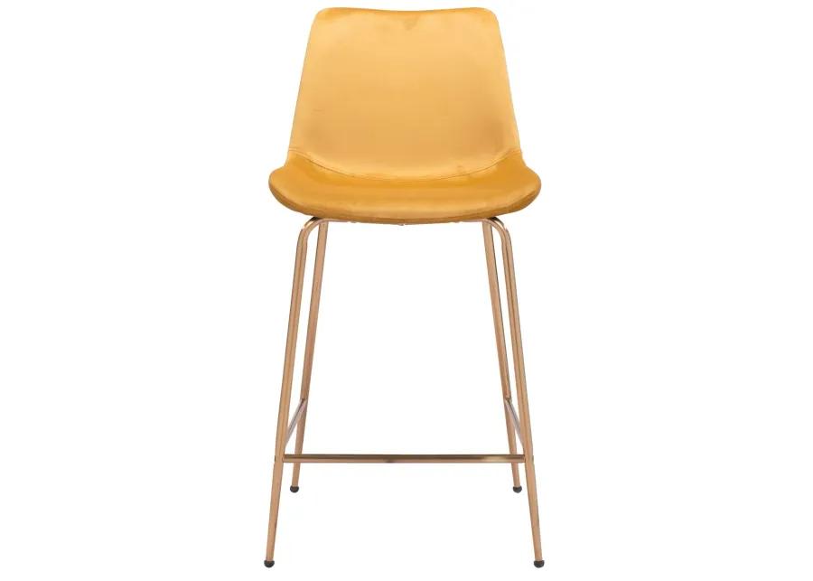 Tony Counter Stool Yellow & Gold