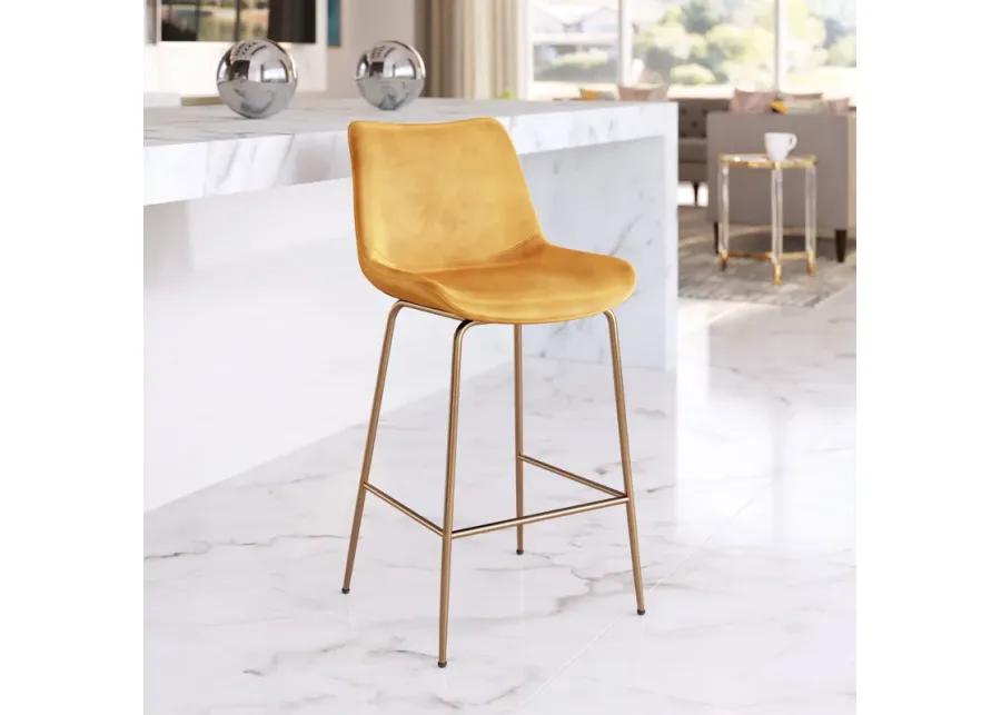 Tony Counter Stool Yellow & Gold