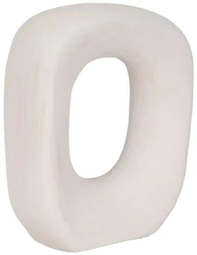 10" Short Rough Open Cut-out Object, White