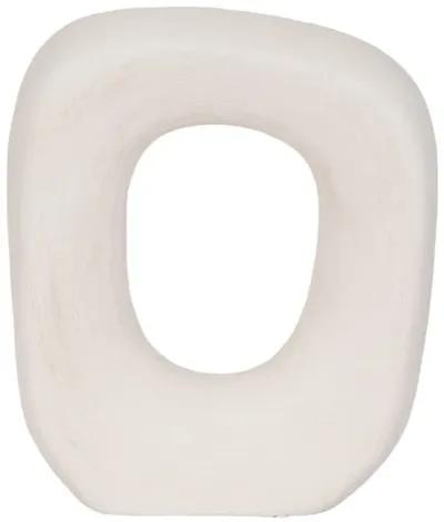 10" Short Rough Open Cut-out Object, White