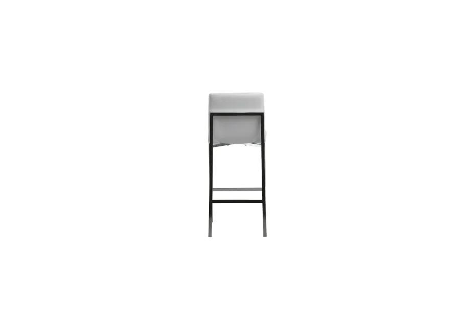 Amalfi Metal Back Bar Stool in White