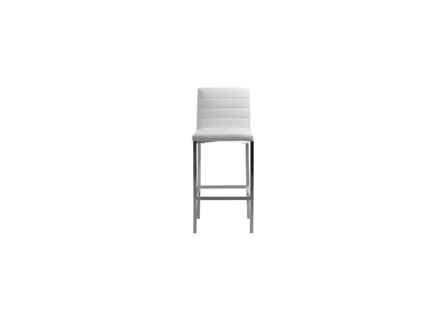 Amalfi Metal Back Bar Stool in White