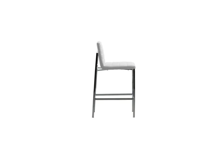 Amalfi Metal Back Bar Stool in White