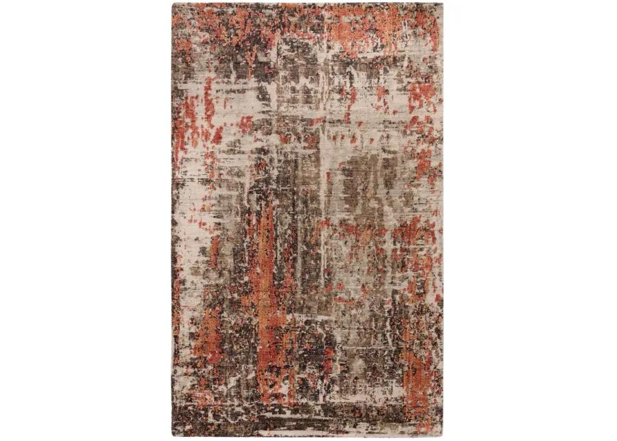 Premier Brown Abstract NZ Wool/Tencel Blend 2' x 3'  Rectangle Rug