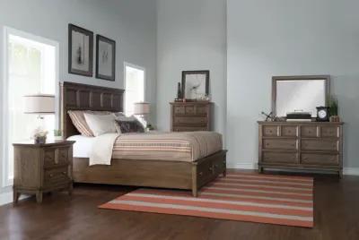 Forest Hills Complete Panel Bed With storage Footboard Cal King 60