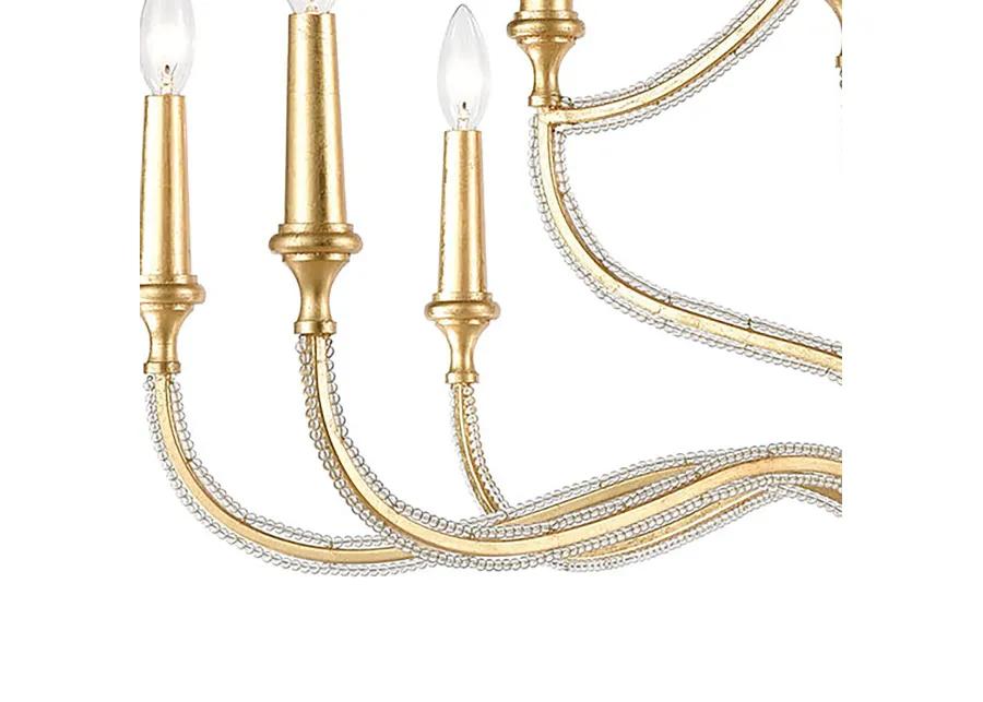 La Rochelle 38" Wide 12-Light Chandelier - Parisian Gold Leaf