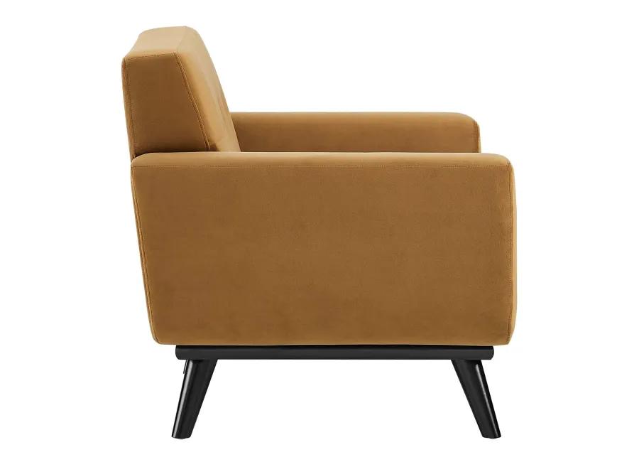 Engage Performance Velvet Armchair