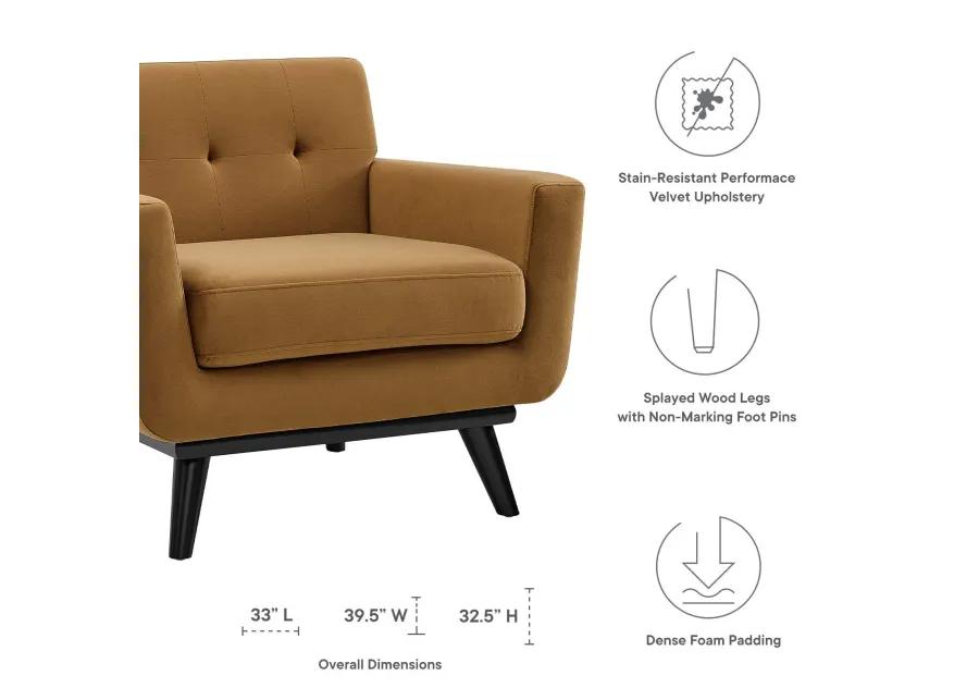 Engage Performance Velvet Armchair