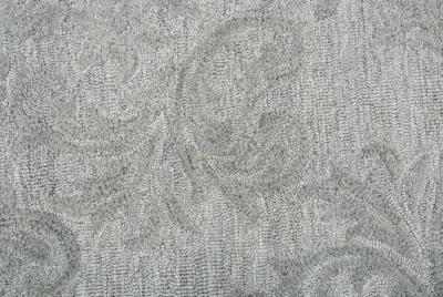 Fifth Avenue Gray Damask Wool 10' x 13' Rectangle Rug